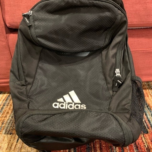 Large Adidas black backpack. Has two outside water bottle pockets. 3 big pockets - Picture 1 of 10